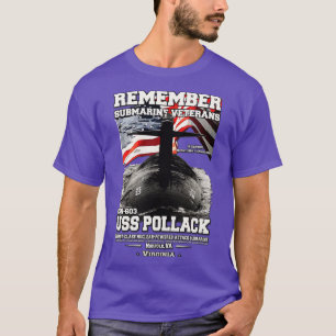 T-shirt USS Pollack SSN603 sous-marin d'attaque