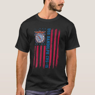 T-shirt USS Randolph CVS-15 USA Drapeau porte-avions Vete