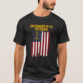 T-shirt USS Ranger CV-61 CVA-61 Avion Carrier Veteran's