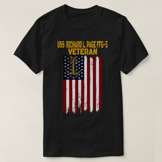 T-shirt USS Richard L Page FFG5 Frégate Veterans Day Faune (Design devant)
