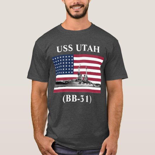 T-shirt USS Utah (BB-31) (Devant)