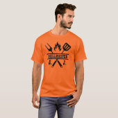 T-shirt Ustensile de grillmaster rouge (Devant entier)