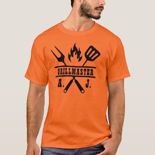 T-shirt Ustensile de grillmaster rouge (Devant)