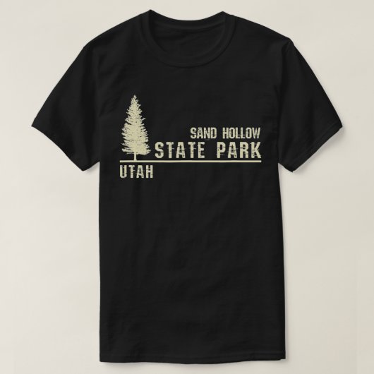 T-shirt UT Souvenir - Parc d'état Utah Sand Hollow (Design devant)