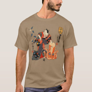T-shirt Utagawa Kuniyoshi, chat imitant une scène de