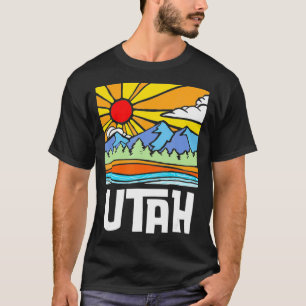 T-shirt Utah Artistic Nature Mountains Vintage