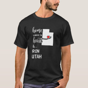 T-shirt Utah Home Est Là Où Le Coeur Est Fer Comté