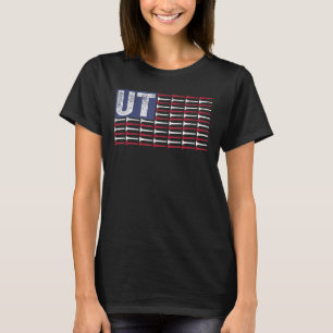 T-shirt Utah Home Etat Ut American Flag Patriotique Golf