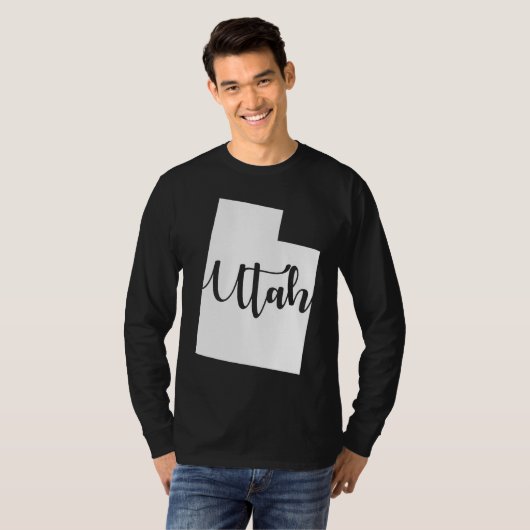 T-shirt Utah Utahn UT State Shape (Devant entier)