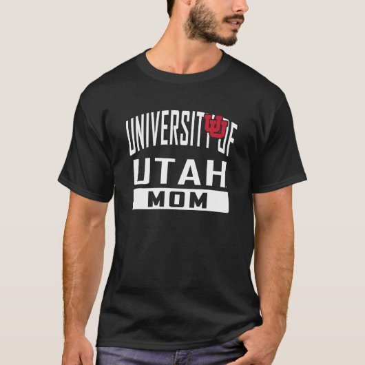 T-shirt Utah Utes Mom University Mère Noire officiellement (Devant)