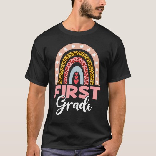 T-shirt Ute Leopard Rainbow Enseignant De Première Classe (Devant)