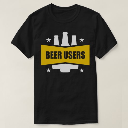 T-shirt Utilisateurs de bière (Design devant)