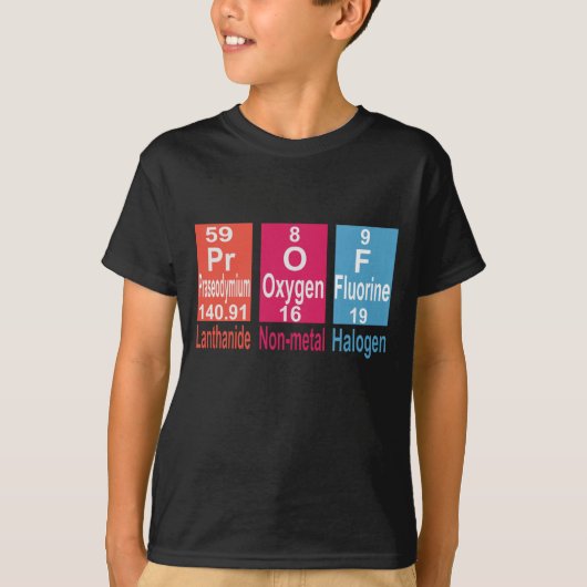 T-SHIRT UTILISATION D'ÉLÉMENTS SUR LA TABLE PÉRIODIQUE POU (Devant)