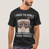 T-shirt Utilisé pour sourire alors j'ai travaillé comme (Devant)