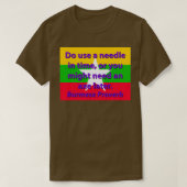 T-shirt Utilisez Une Aiguille Dans Le Temps Proverbe Birma (Design devant)