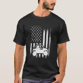 T-shirt Utv Driver American Flag Utv Sxs Side-By-Side (Devant)