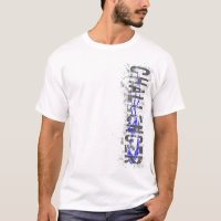 T-shirt v2 bleu de Vert de challengeur