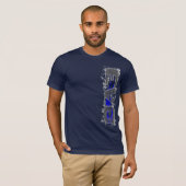 T-shirt v2 bleu d'EVO Vert (Devant entier)