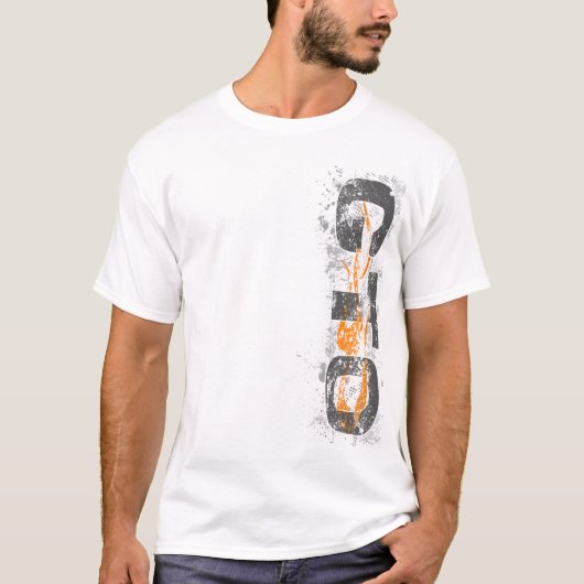 T-shirt v2 orange de GTO Vert (Devant)