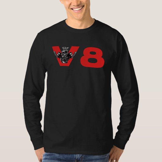 T-shirt V8 Car Tuning Engine Workshop (Devant)