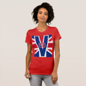 T-shirt V 80 avec Union Jack Arrière - plan VE Day UK (Devant entier)