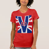 T-shirt V 80 avec Union Jack Arrière - plan VE Day UK (Devant)