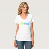 T-shirt V-Cou de STEMinist (Devant entier)
