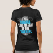 T-shirt V-Cou pur de dames de YoungQ (adapté) (Dos)