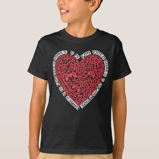 T-shirt V Est Pour Jeux Vidéos Funy Valentines Day Mosaic (Devant)