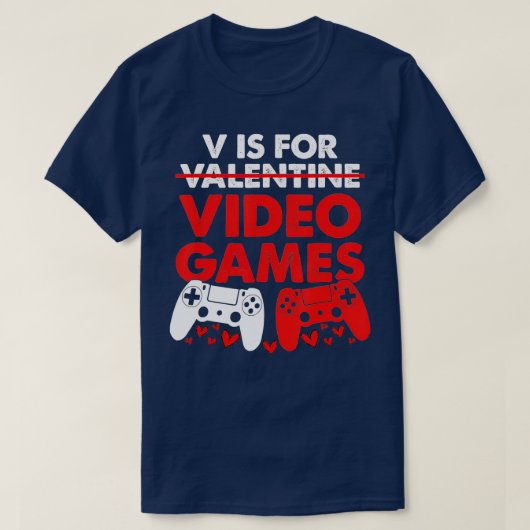 T-shirt V Est Pour Jeux Vidéos Garçon Hommes Cadeau Drôle (Design devant)