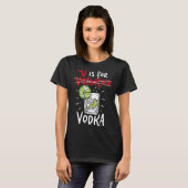 T-shirt V est pour Vodka (Devant entier)