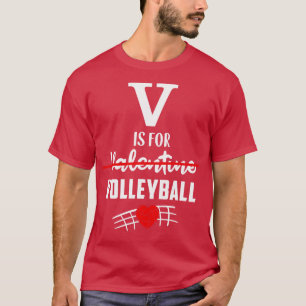 T-shirt V est pour Volleyball Sports Funny Volleyball Vale