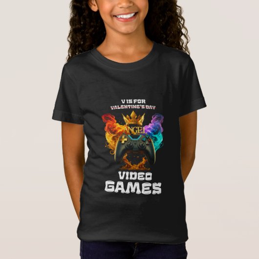 T-Shirt V Is For Video Games (Devant)