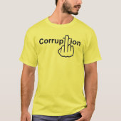 T-Shirt V-Neck Corruption Sucks (Devant)