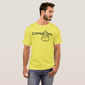 T-Shirt V-Neck Corruption Sucks (Devant entier)