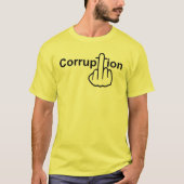 T-Shirt V-Neck Corruption Sucks (Devant)