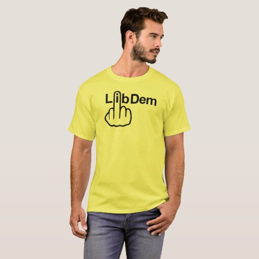 T-Shirt V-Neck Lib Dem Flip (Devant entier)