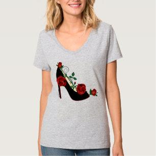 T-shirt V-Neck - Rose Stiletto