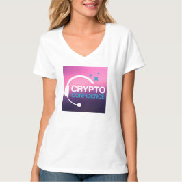 T-shirt V-nek voor vrouwen Crypto Confidentis Podc