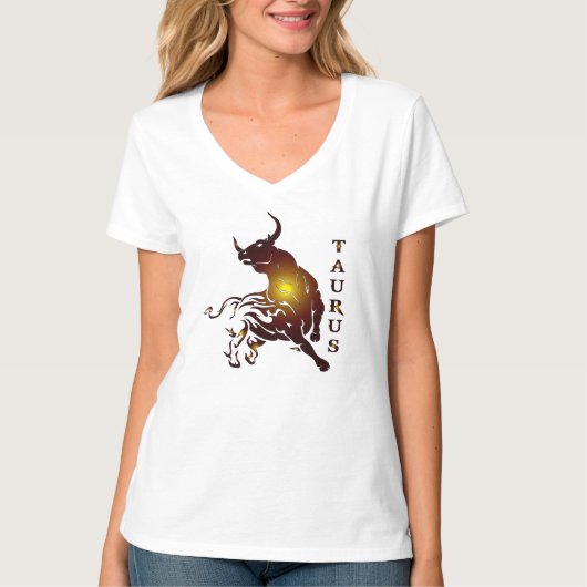 T-shirt V Taurus Femmes (Devant)