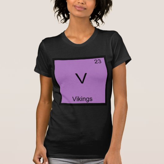 T-shirt V - Vikings Élement de Chimie Drôle Symbole Tee (Devant)
