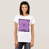 T-shirt V - Vikings Funny Element Chimie Symbole Tee (Devant entier)