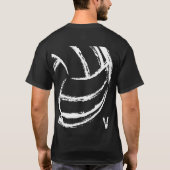 T-shirt V Volley-ball (avant et arrière) (Dos)