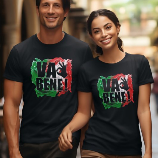 T-shirt Va Bene ! Drôle Drôle Dit Italien Drôle