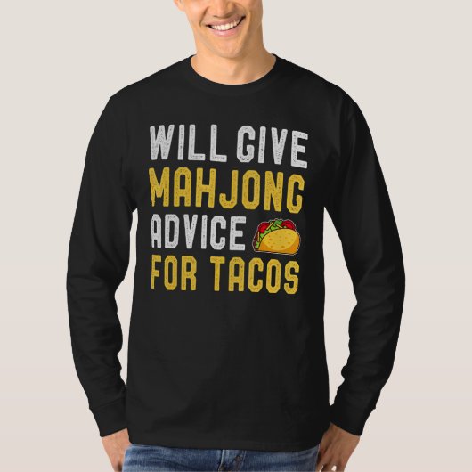 T-shirt Va Donner Des Conseils Mahjong Pour Tacos Tile Bas (Devant)
