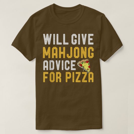 T-shirt Va Donner Mahjong Conseils Pour Pizza Funny Tile B (Design devant)