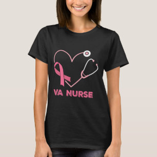 T-shirt Va Infirmière Coeur Stethoscope Ribbon rose Cute s