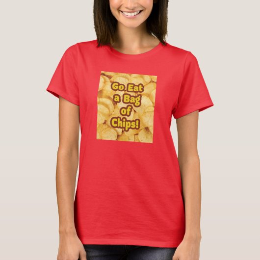 T-shirt Va Manger un sac de chips (Devant)