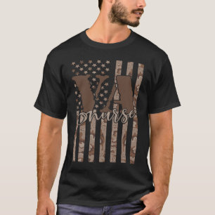T-shirt VA Nurse Real American Patriotic 4 juillet Vinta