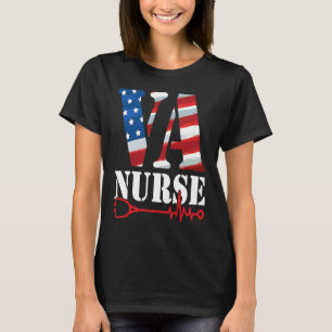 T-shirt VA Nurse Real American Patriotic 4 juillet Vinta